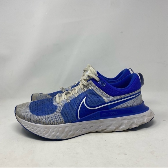 Nike Men s React Infinity Run Flyknit 2 Blue Sneakers Size 14 Sneakers